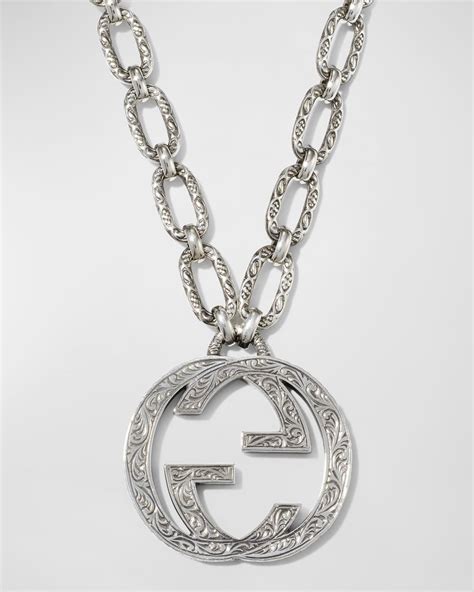 interlocking g pendant gucci|Gucci interlocking g necklace men's.